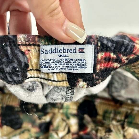 New Saddlebred Mens Pajamas Lounge Pants PJs Hunting Black Lab Dog Beige Small - Picture 4 of 6